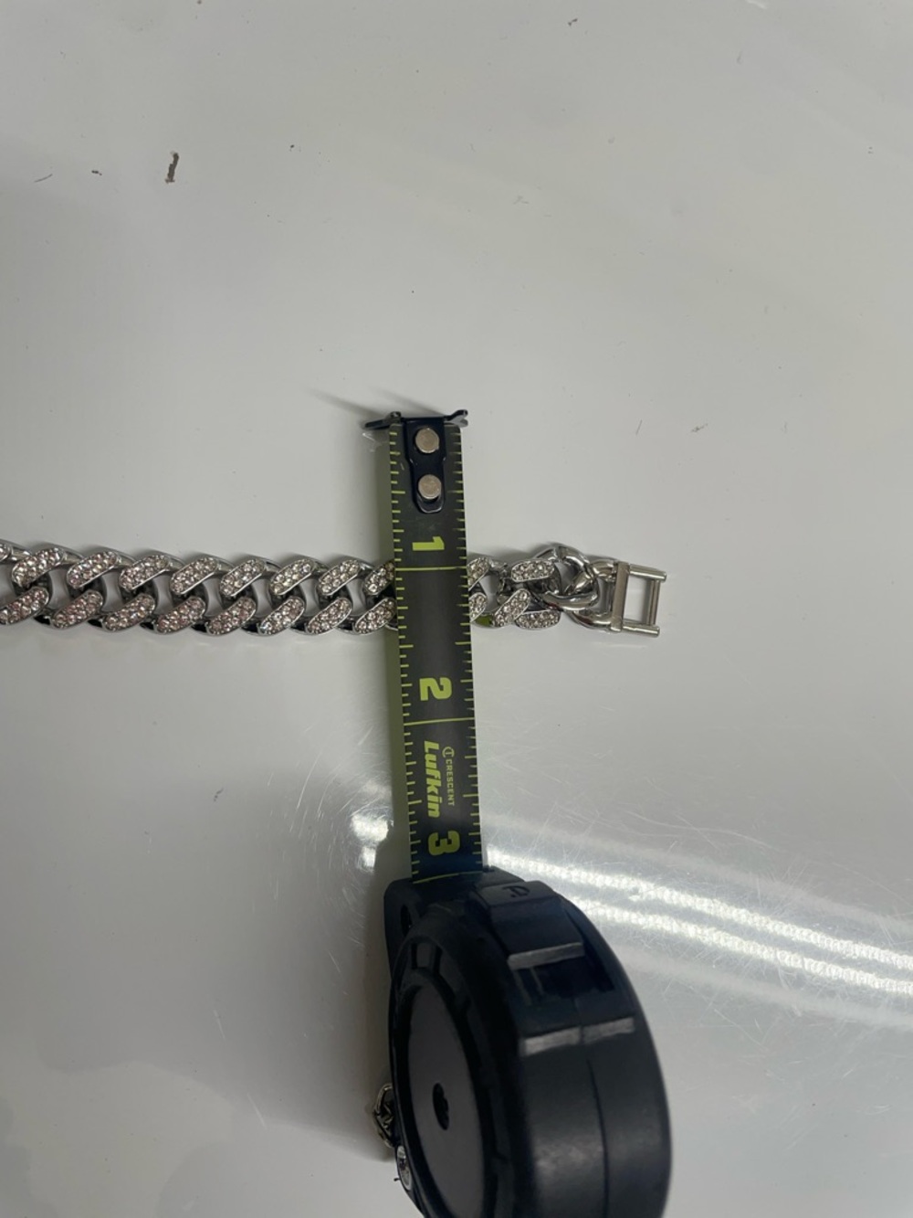 Silver tone Link Bracelet with Heart and Initial A Charm - Picture 8 of 11